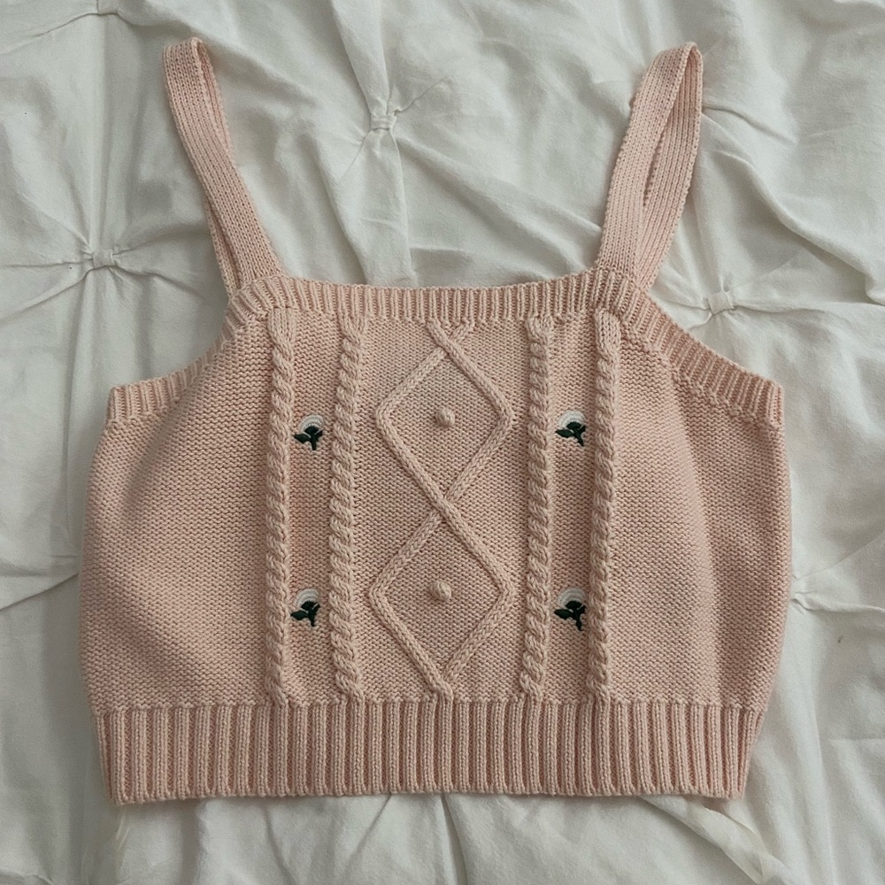 Target Knit Embroidered Tank